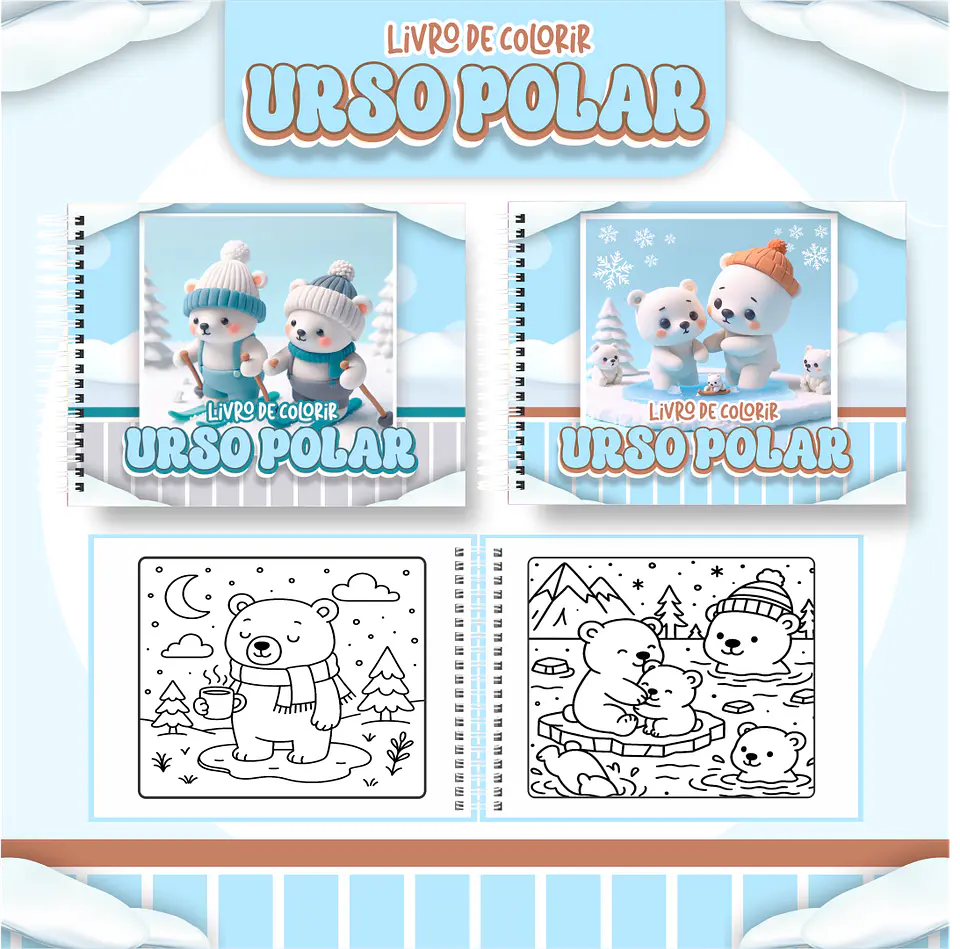 Arquivo livro de colorir Urso polar - PAMELLA 1