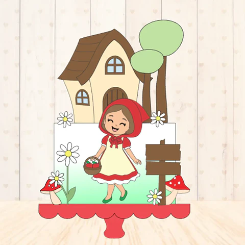 Arquivo Topo de Bolo Chapeuzinho Vermelho