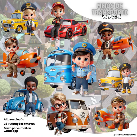 Kit Digital Meios de Transporte - Eternize