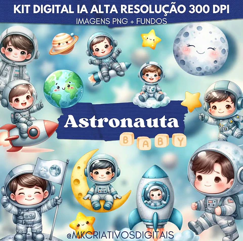 Kit Digital Astronauta Baby - MK