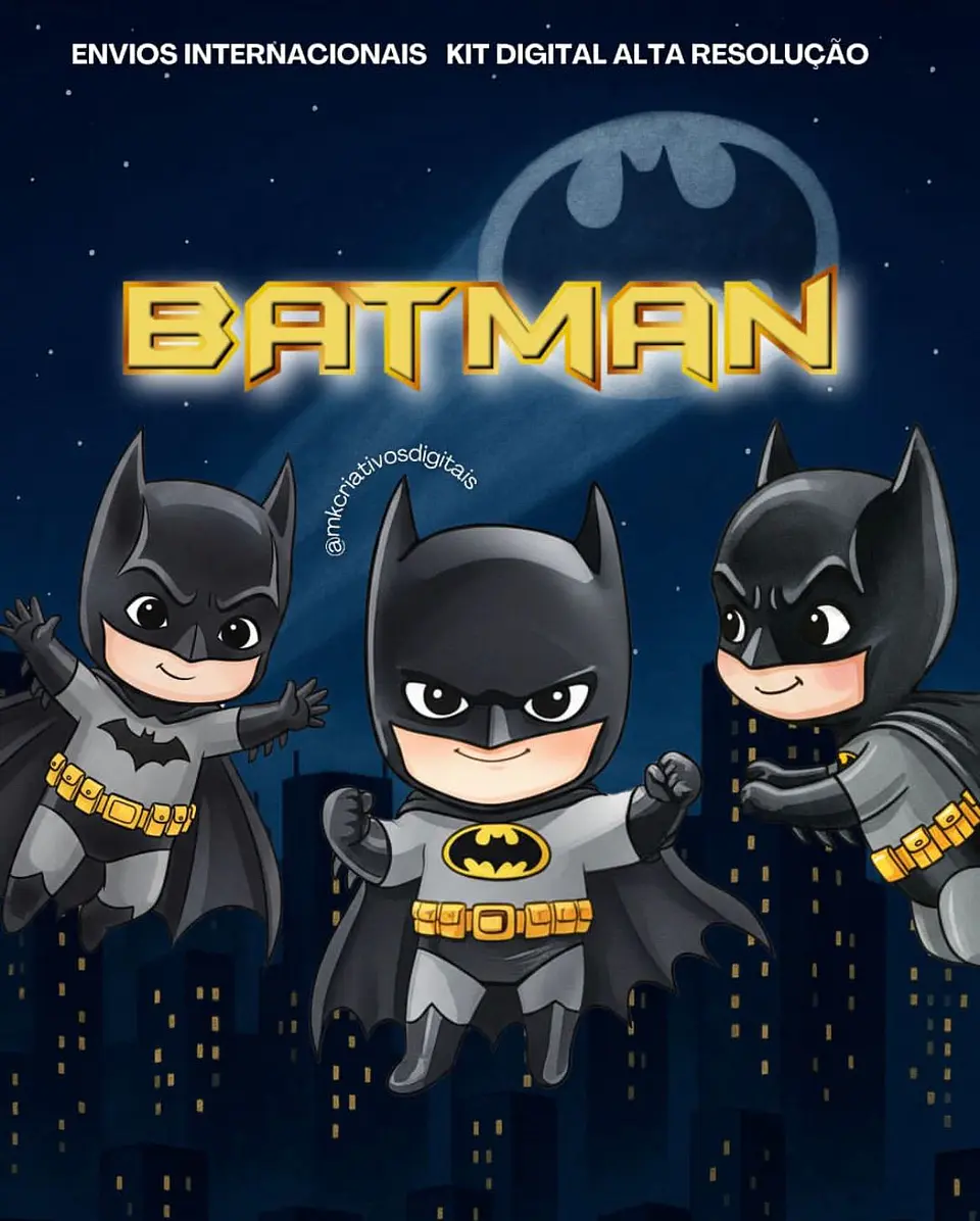 Kit Digital Batman Aquarela - MK 1