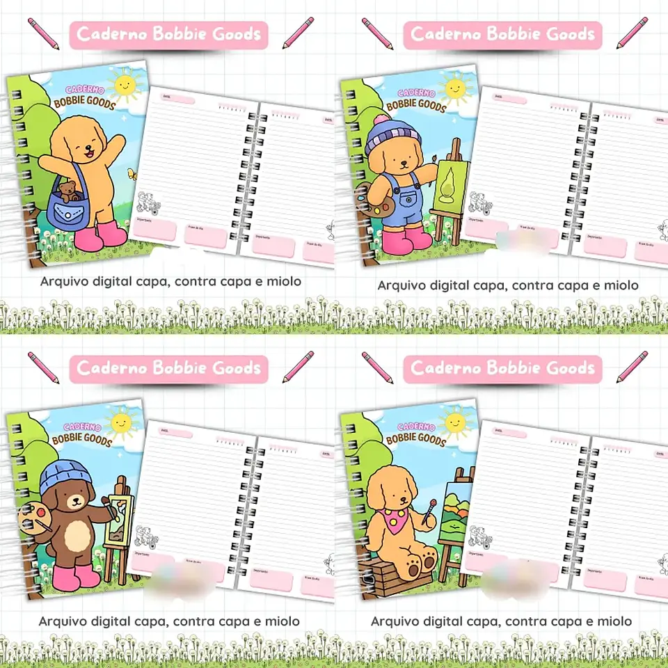 Arquivo Combo Caderno Bobbie Goods 1 - Van Criações 1