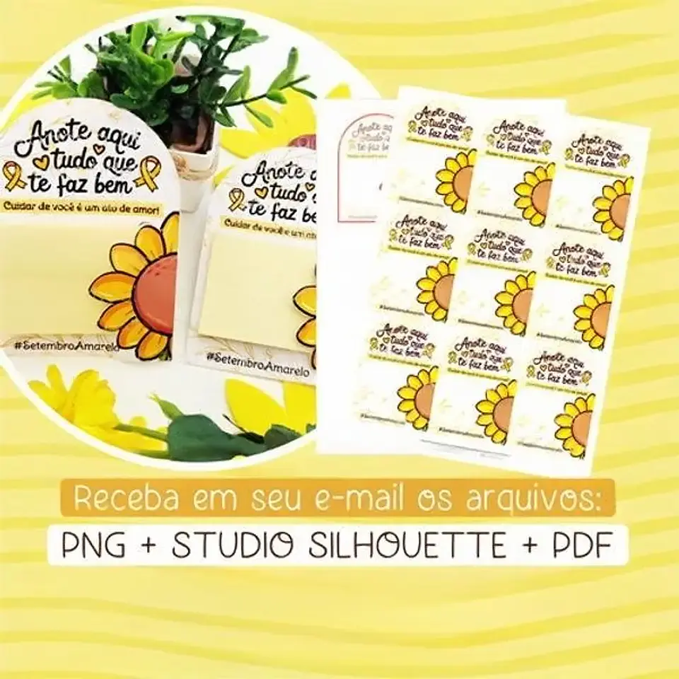 Arquivo Card Post It Setembro Amarelo - Art Ideia 1