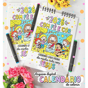 Arquivo Calendário de Colorir - Desenhitos da Jana