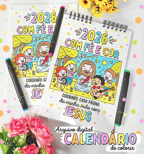 Arquivo Calendário de Colorir - Desenhitos da Jana