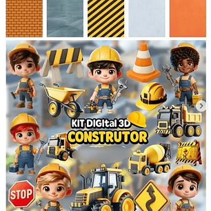 kit Digital Construtor com Mascotes 3D - Fanddy