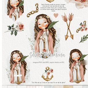 Kit Digital Santa Filomena - Carinas Paper