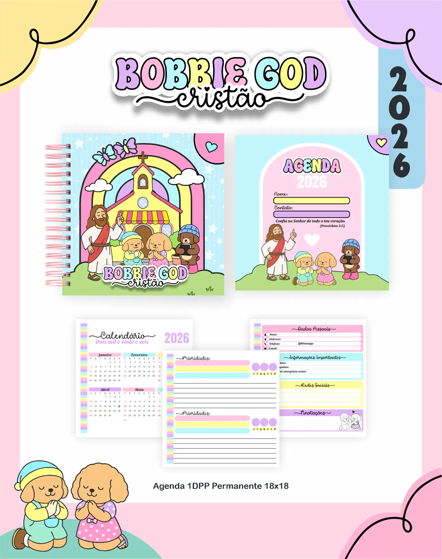Arquivo Combo Escolar Bobbie God Cristão Menina - PAMELLA 2