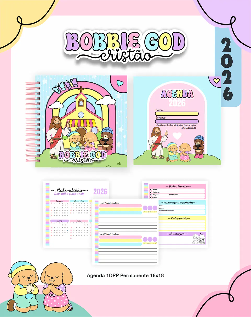 Arquivo Combo Escolar Bobbie God Cristão Menina - PAMELLA 2