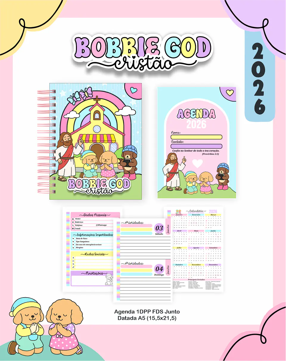 Arquivo Combo Escolar Bobbie God Cristão Menina - PAMELLA 3