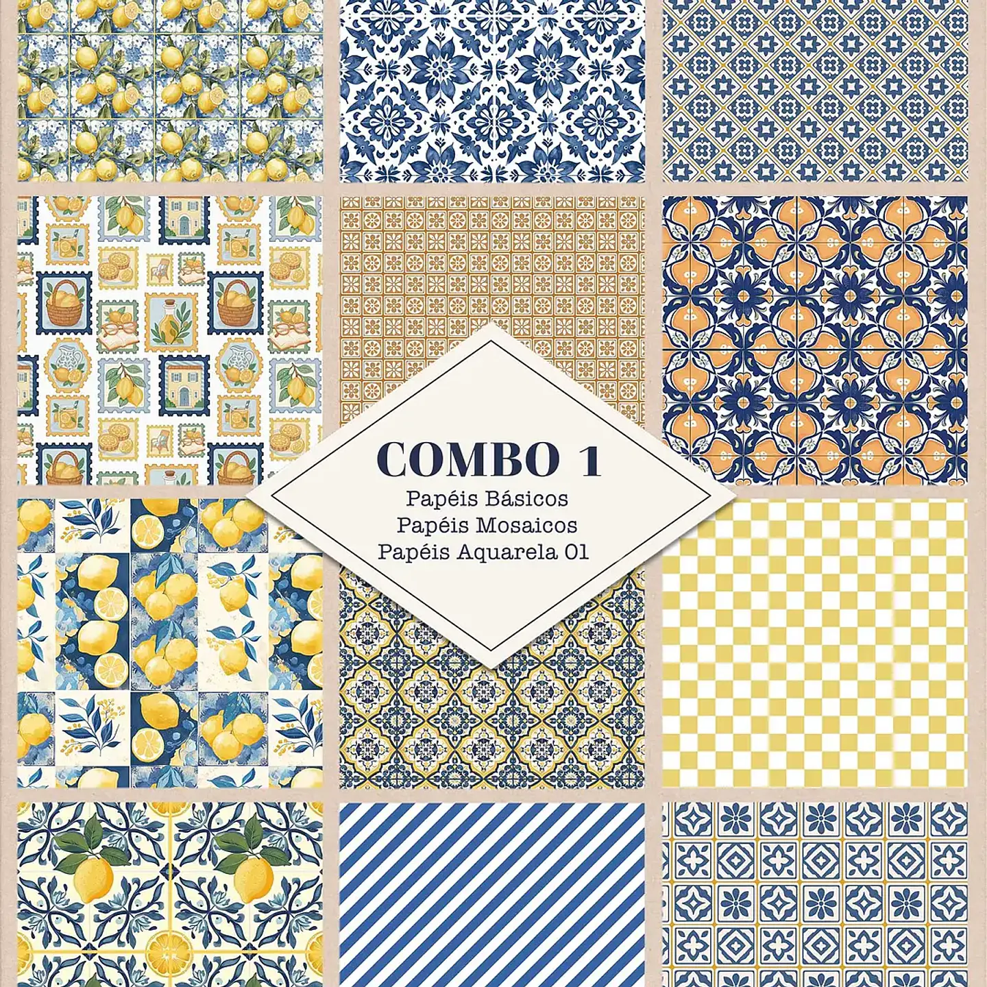 Kit Digital Summer Feelings Combo Papéis 01 4