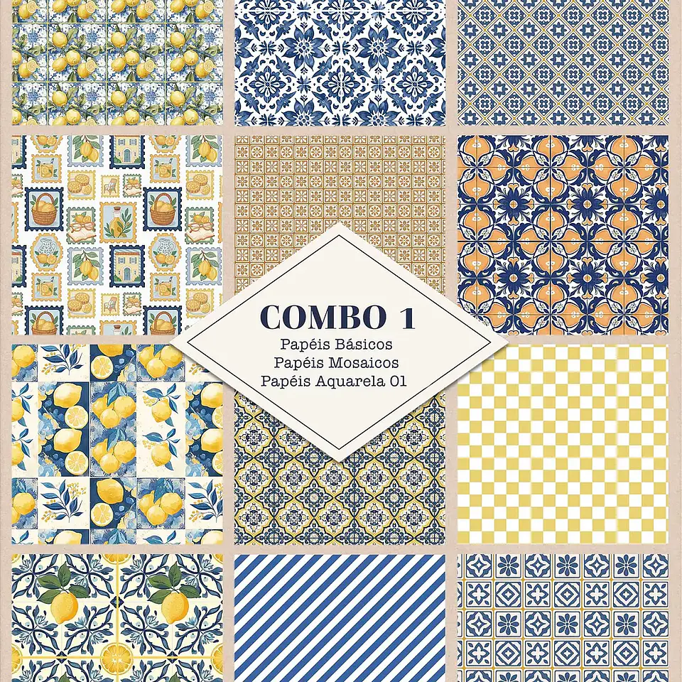 Kit Digital Summer Feelings Combo Papéis 01 4