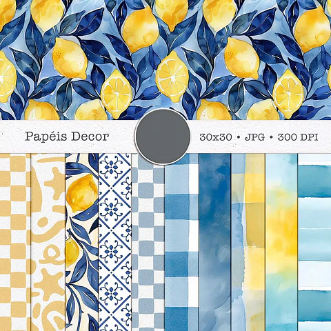 Kit Digital Summer Feelings Combo Papéis 02 -