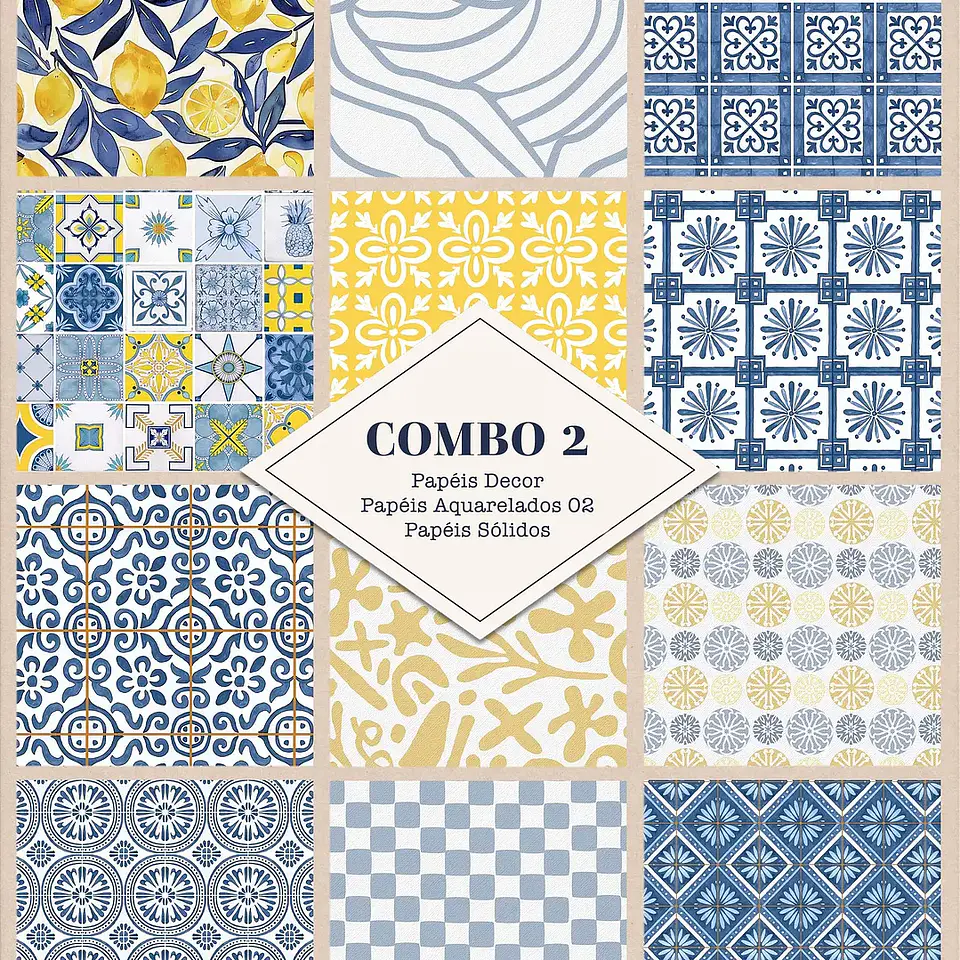 Kit Digital Summer Feelings Combo Papéis 02 - 2