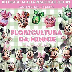 Kit Digital Floricultura da Minnie - MK