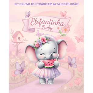 Kit Digital Elefantinha Baby - MK