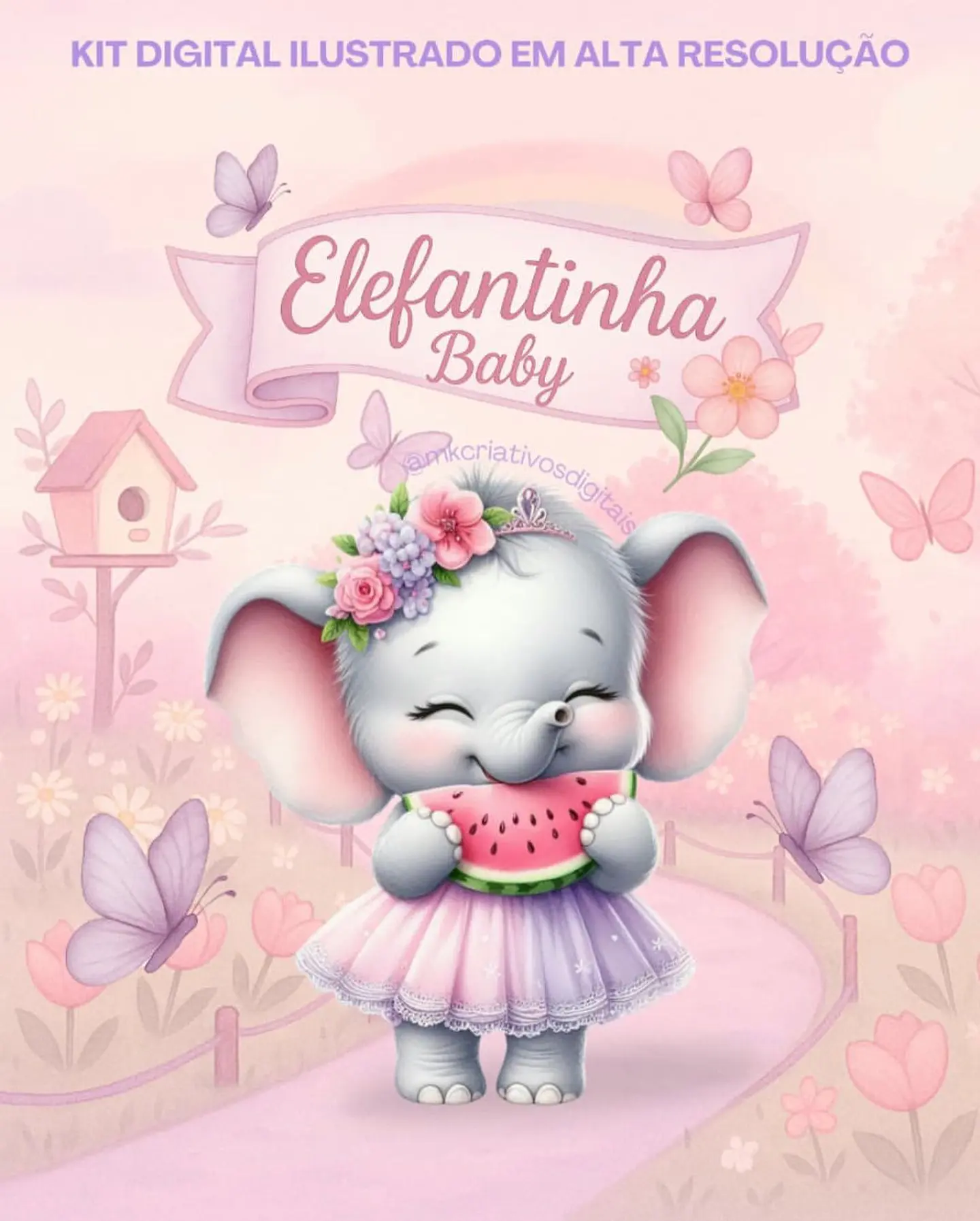 Kit Digital Elefantinha Baby - MK 1