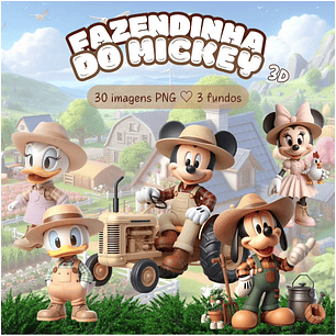 Kit Digital Fazendinha do Mickey 3D- MK