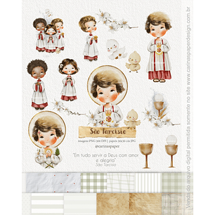 Kit Digital São Tarcísio - Carinas Paper