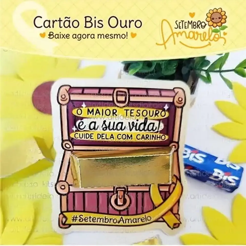 Arquivo Setembro Amarelo Card Bis Ouro - Art Ideia 1