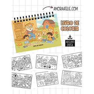 Arquivo Livro de Colorir Na Fazenda do Vovô - Amora Ateliê