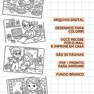 Arquivo Livro de Colorir Profissões com Amor - Amora Ateliê