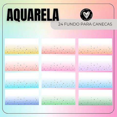 Arquivo Caneca Fundo Aquarela Degradê - Fernanda Yuki