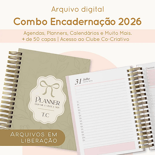 Arquivo Combo Encadernação 2026 - Papel Sorriso