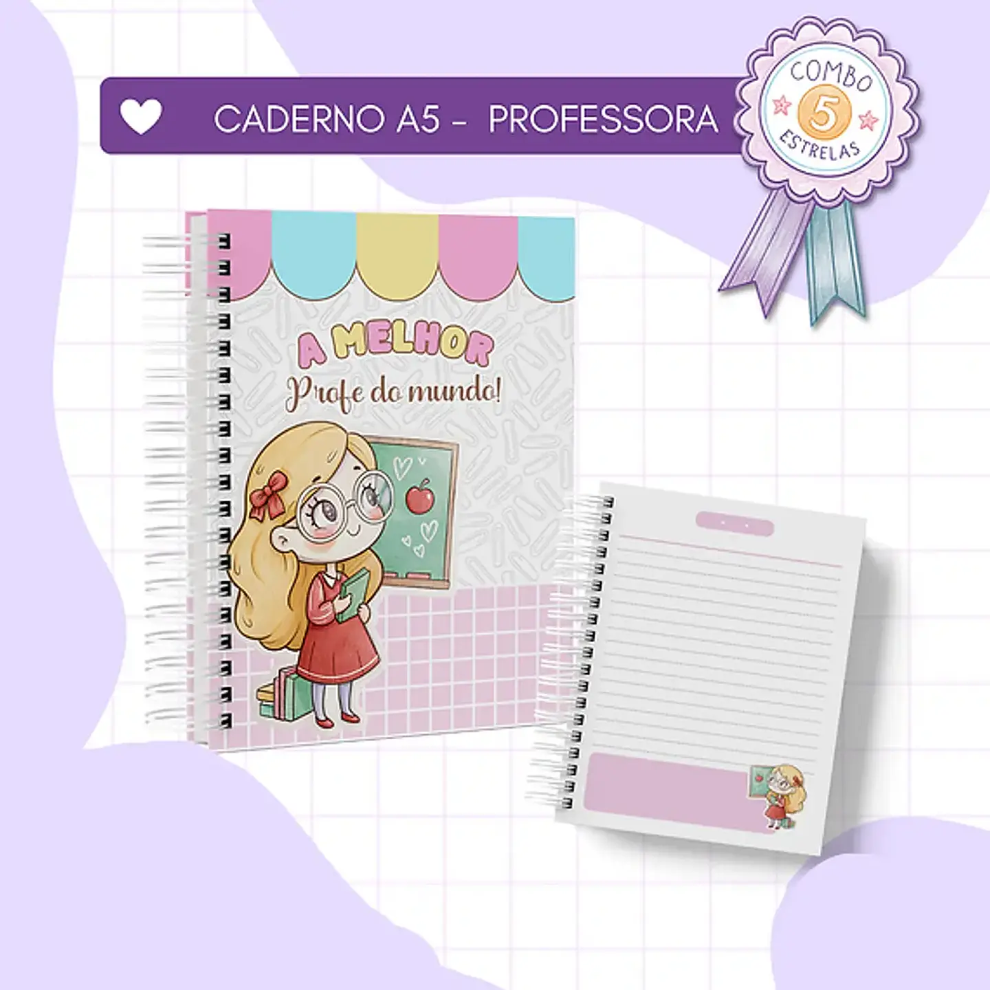 Arquivo Dia dos Professores Caderno A5 - Luminous 6