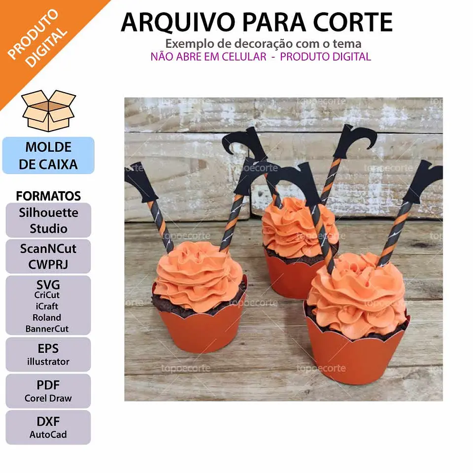 Arquivo de corte Molde Saia Cupcake 1