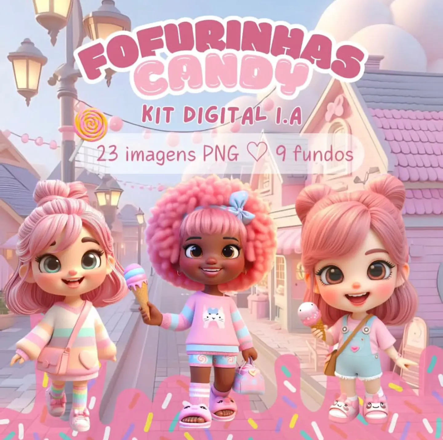 Kit Digital Fofurinhas Candy - MK 1