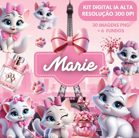 Kit Digital Gatinha Marie - MK