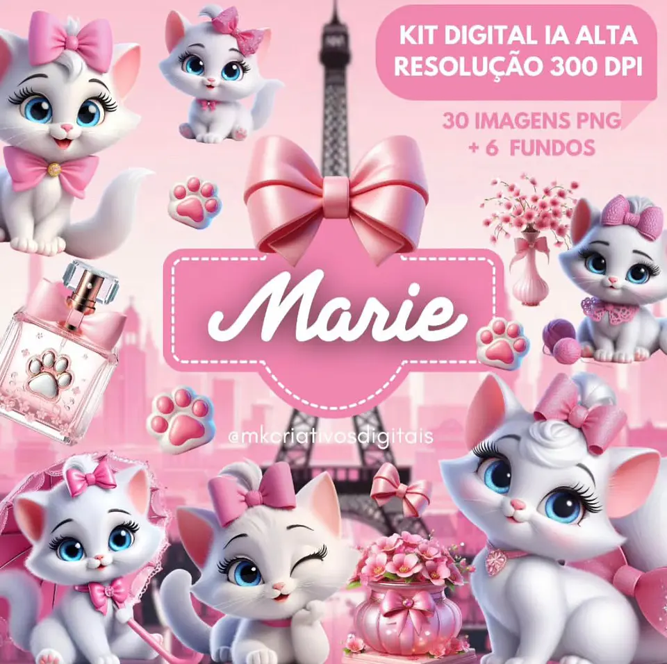 Kit Digital Gatinha Marie - MK 1