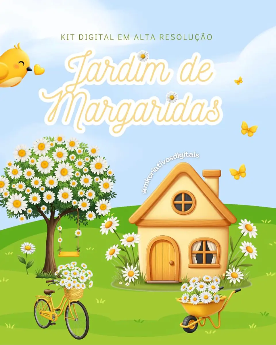 Kit Digital Jardim de Margaridas - MK 1