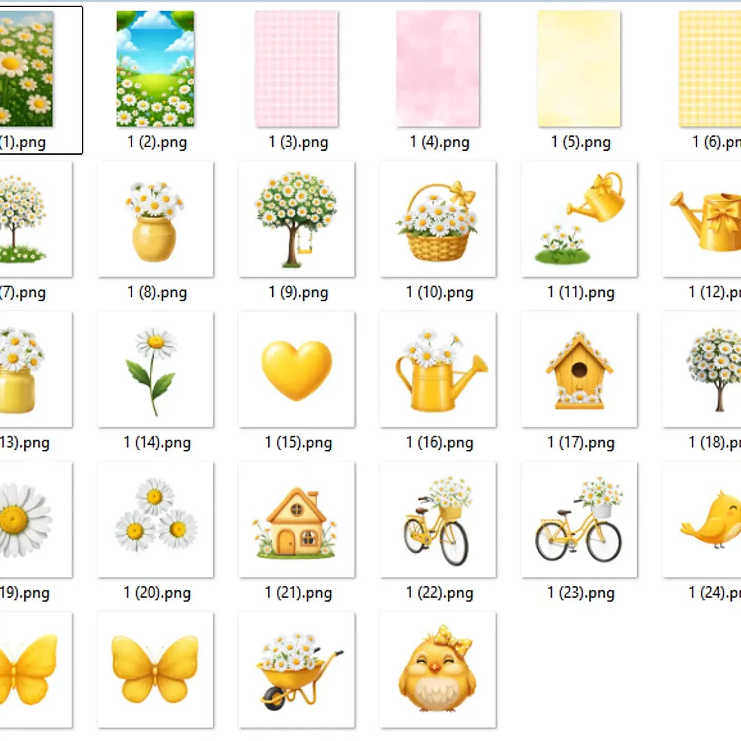 Kit Digital Jardim de Margaridas - MK 2