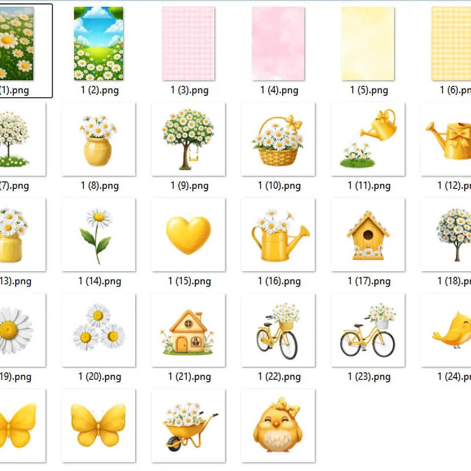 Kit Digital Jardim de Margaridas - MK 2