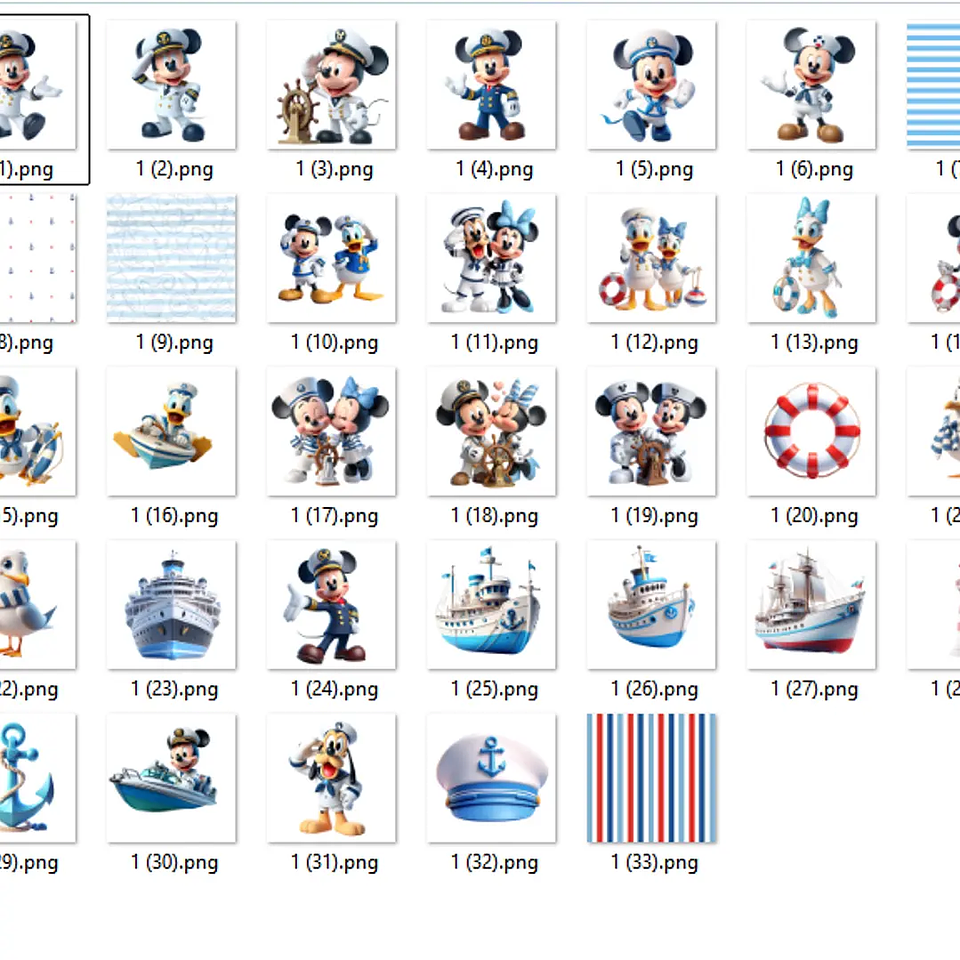 Kit Digital Mickey Marinheiro - MK 2