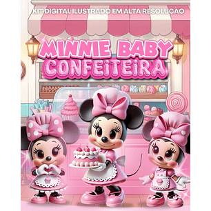 Kit Digital Minnie Confeiteira Baby - MK