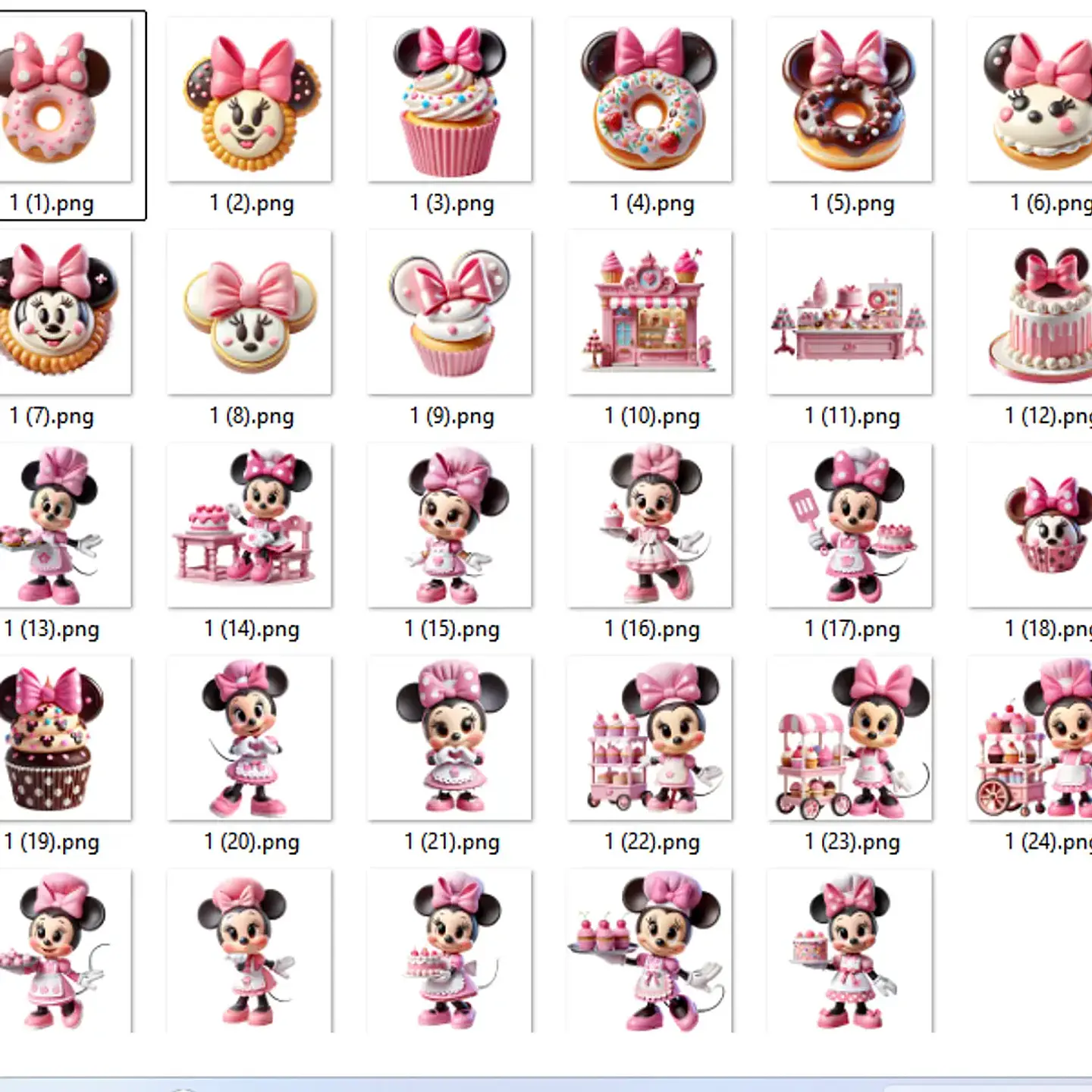 Kit Digital Minnie Confeiteira Baby - MK 2
