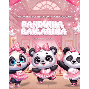 Kit Digital Pandinha bailarina - MK
