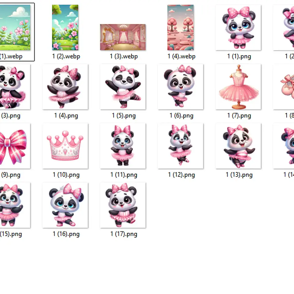 Kit Digital Pandinha bailarina - MK 2