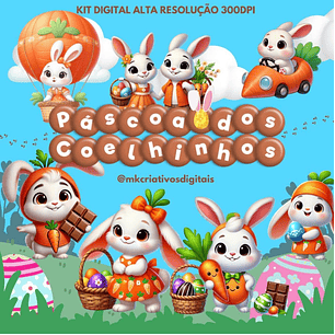 Kit Digital Páscoa dos Coelhinhos - MK