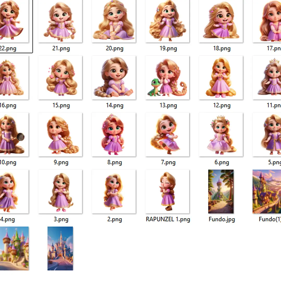 Kit Digital Rapunzel Baby I.A - MK 2