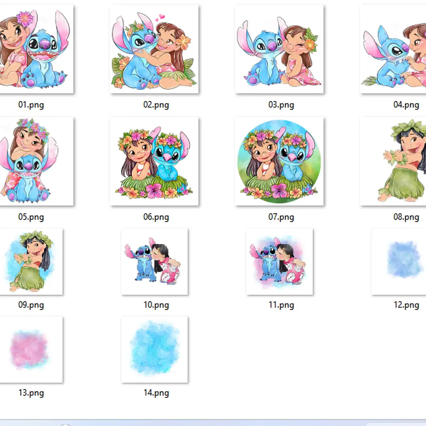 Kit Digital Lilo e Stitch Aquarela - Mypik 2