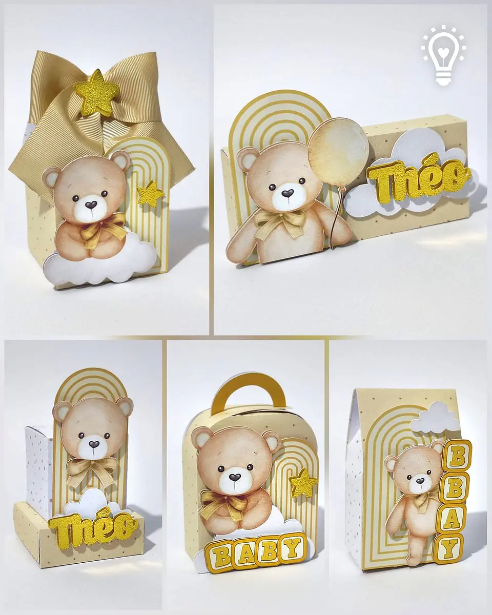 Arquivo de Corte Ursinhos Bege 1