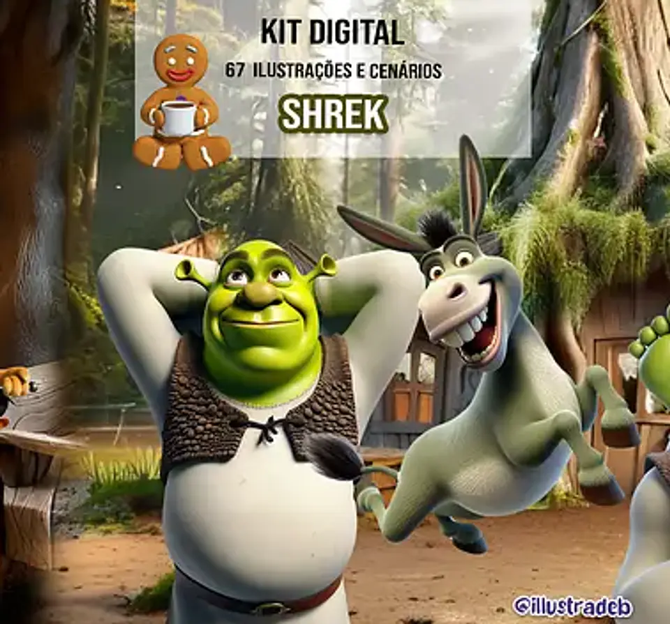 Kit Digital Shrek - Ilustradeb 1