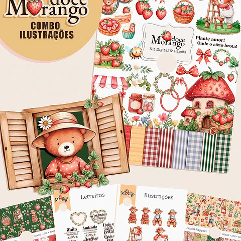 Kit Digital Doce Morango