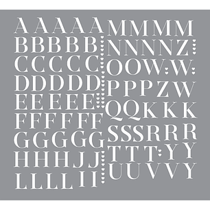 Arquivo Caneca DTF UV Alfabeto Branco Completo - Caneca Básica