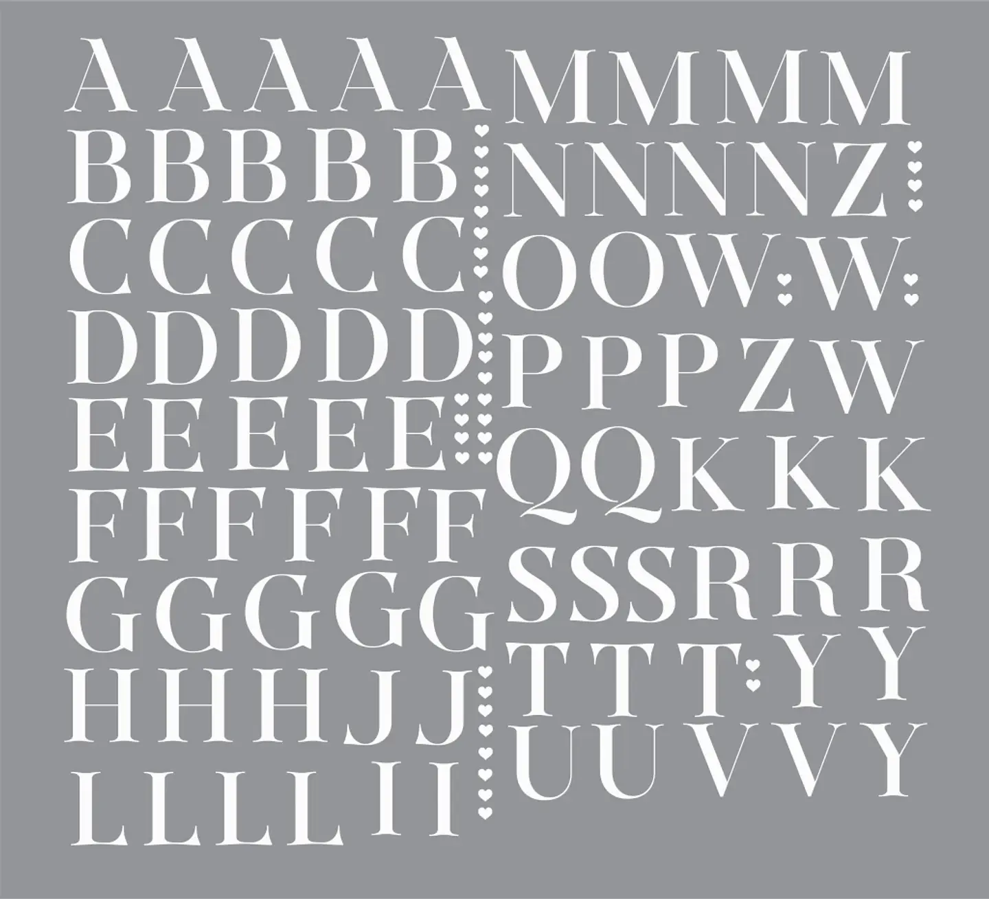 Arquivo Caneca DTF UV Alfabeto Branco Completo - Caneca Básica 1