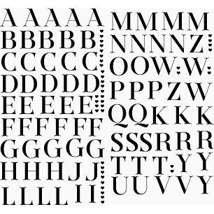 Arquivo Caneca DTF UV Alfabeto Completo em Preto - Caneca Básica